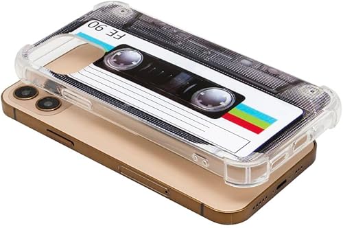 Miniatura 5 de Funda para teléfono con acabado mate, carcasa trasera suave resistente con esquinas reforzadas, TPU suave, carcasa de cinta de casete retro