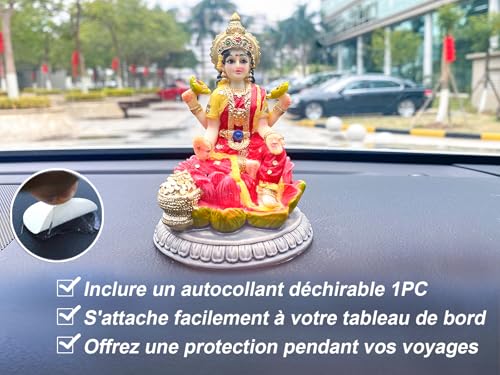 Figurilla Lakshimi para tablero de auto 3.9" polystone miniatura 4