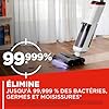 Polti Rollysteam WD50C sans Fil, Nettoyeur de Sols avec Fonction Vapeur, Aspirateur Sec et Humide, 450 W, Nettoyage Complet en Une Seule Étape, Autonettoyant, Blanc