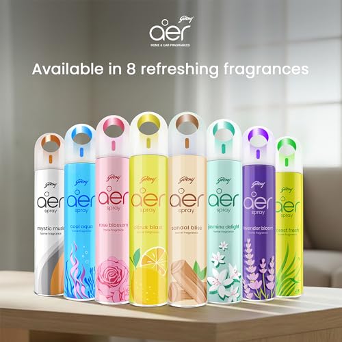 Image of Godrej aer Spray | Room Freshener for Home & Office - Sandal Bliss (180 ml) | Long-Lasting Fragrance