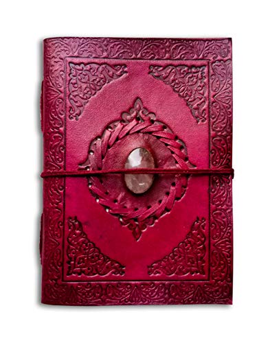 Image of SPcreation Gods Eye Stone Queen Colour Leather Handmade Notebook Blank Dairy