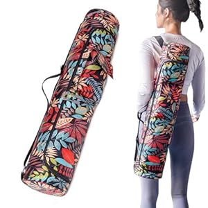 Yoga Mat Carrier with Pockets, Portable Exercise Bag – Bottle Pocket & Wet Compartment – For Women & Men
