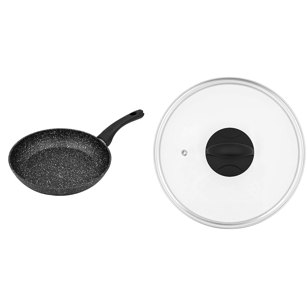 Blackmoor Classic 24cm Non Stick Frying Pan | Induction Compatible | Long Lasting Anti Scratch & Tempered Glass Pan Lids | 5 Separate Sizes | Soft Touch Handles | Suitable for Pots & Pans