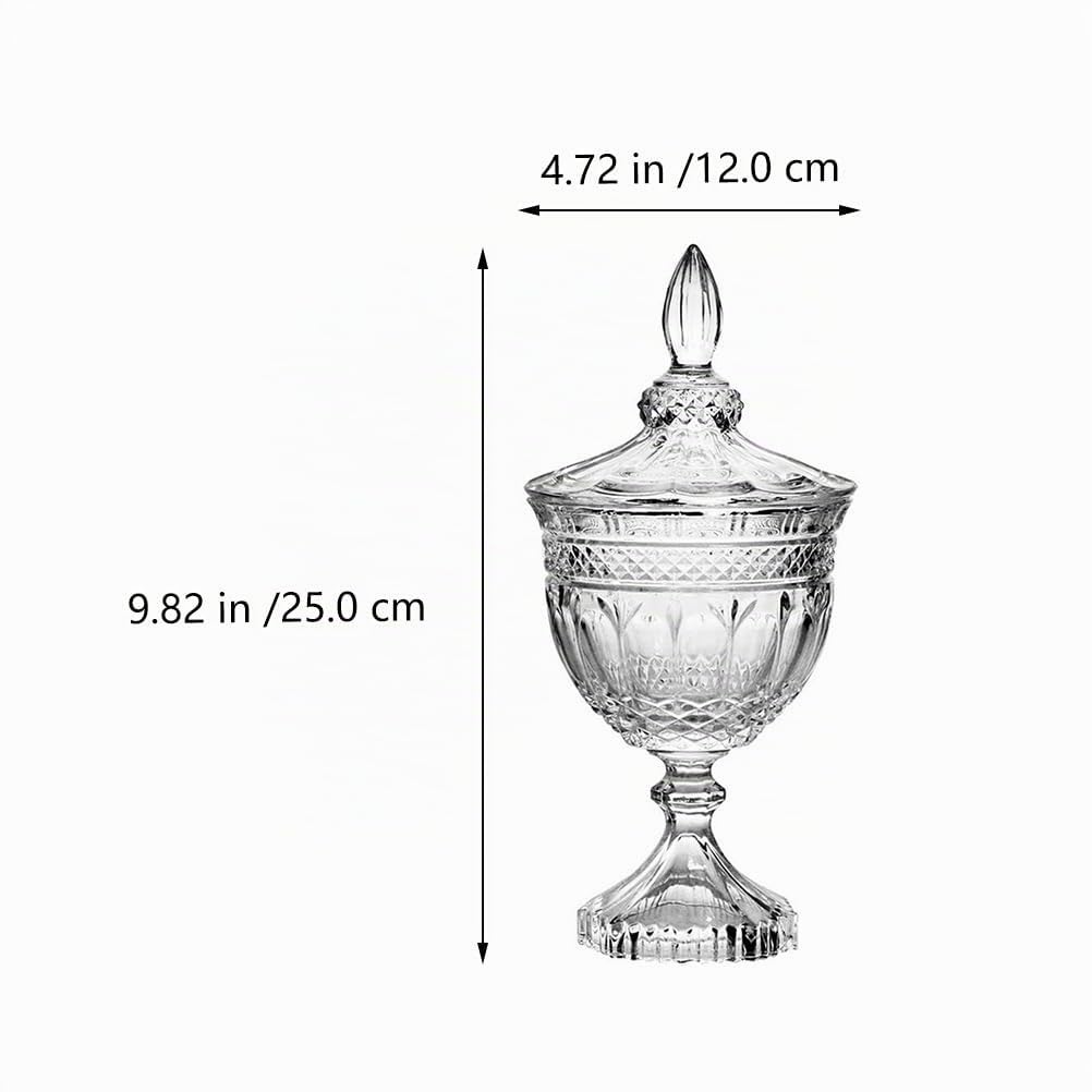 TOPBATHY Bocal En Verre Avec Couvercle Hermétique 25X23X11.5 Cm Pot Bonbonnière Pour Stockage De Bonbons Collations Et Décoration Cuisine Maison