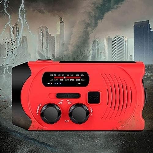 Multifunctional Radio, Solar Emergency Light, Disaster Prevention Portable Hand-cranked Light(Green)