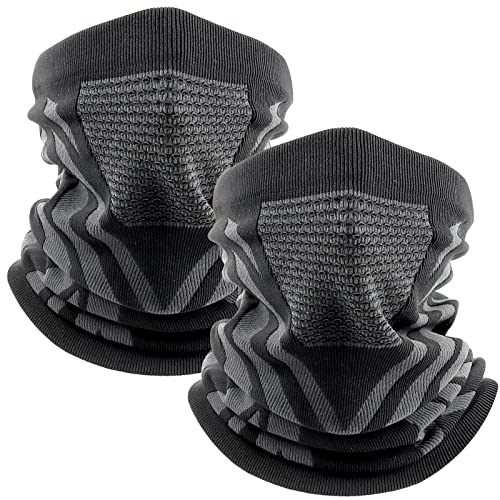 Acokac Winter Neck Gaiter, 2Pack Breathable Neck Warmer, Windproof Neck Mask,Face Cover Gators For Ski Motorcycle Cycling #TOP24