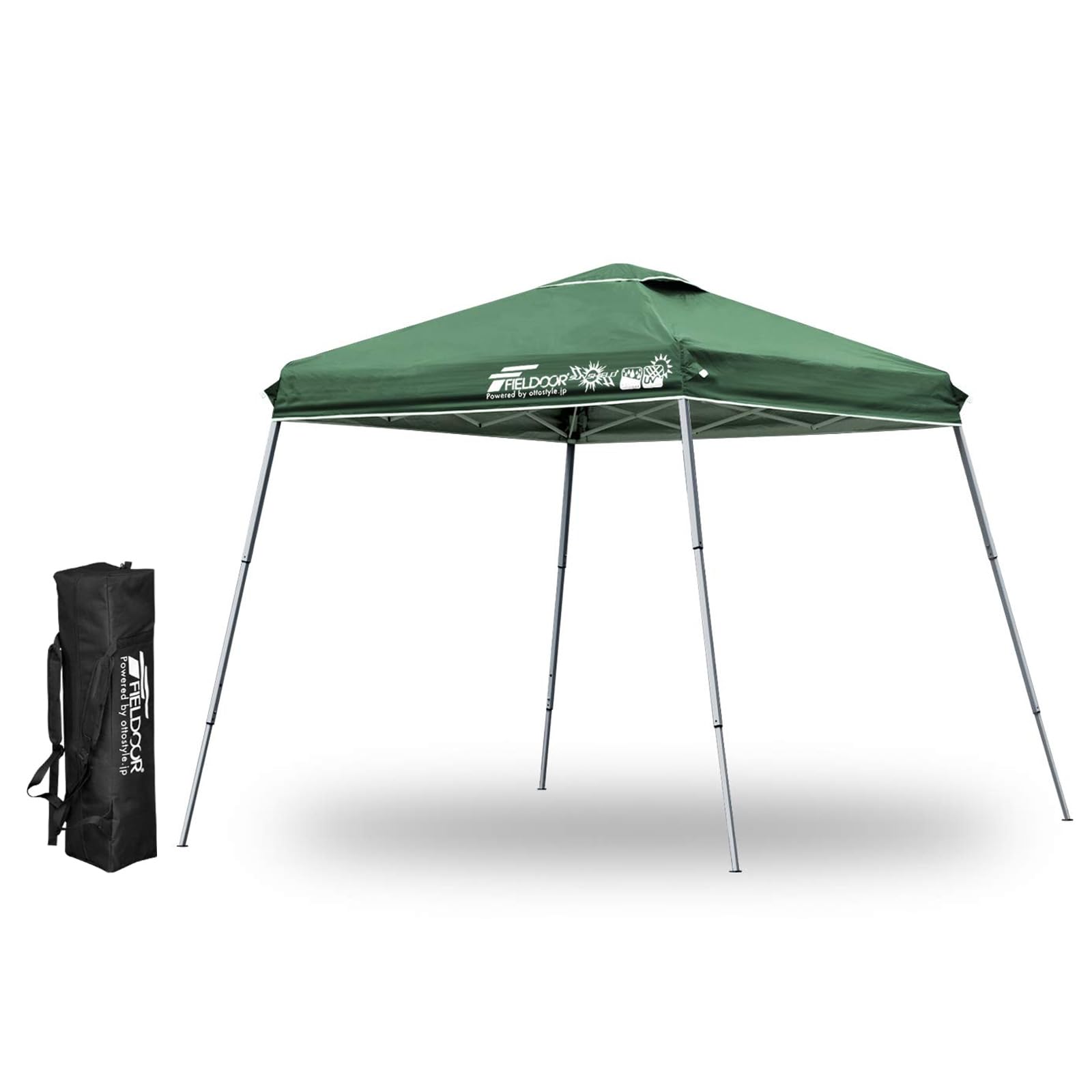 タープテント センターロック 3段階調節 組立簡単 2.5x2.5m グレー タープテント センターロック 3段階調節 組立簡単 2.5x2.5m FIELDOOR