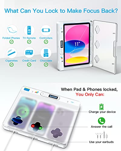 Image of ySky Phone Lock Box with Timer for iPad Under 11inch,Timed Lock Box for iPhone,Tablet,Folded mobiles,Phone Locker for Children to Reduce Screen Time to get Focus Back