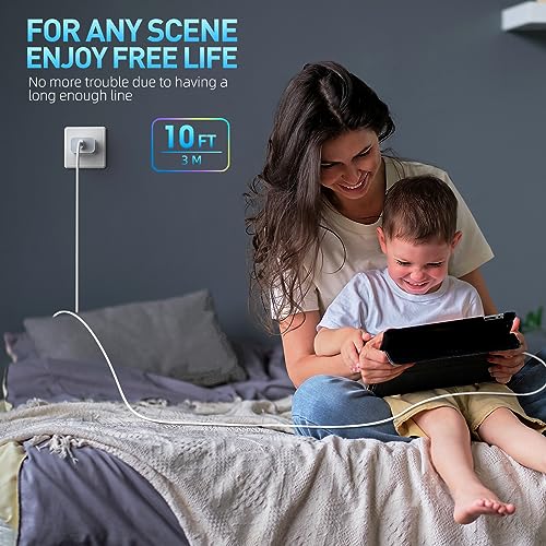 Fast Charger iPhone,iPhone Charger Fast Charging[Apple MFi Certified]3Pack Apple Charger USB C Wall Charging Block 10FT Long USB C to Lightning Cable Cord for iPhone14 Pro Max/13/12 Mini/11/XR/XS/X/SE - image 7