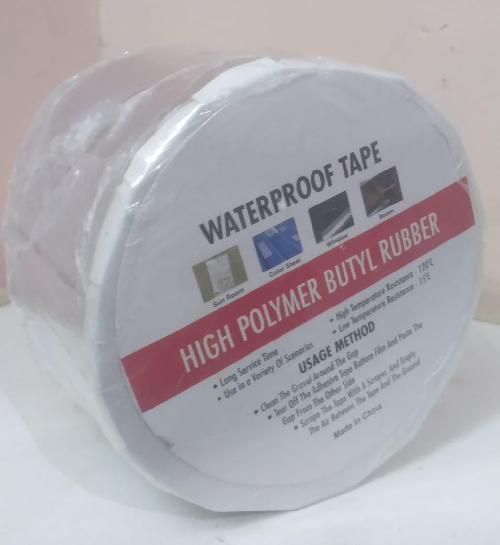 High Polymer Butyl Rubber Leakage Repair Waterproof Tape 75mm wdht X 05 mtr (B0D3XJLNFY) Amazon Price History, Amazon Price Tracker
