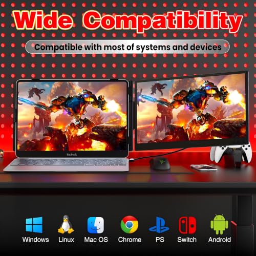 Image of Laptop Screen Extender, 14 inch FHD 1080P Portable Travel Monitor