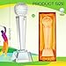 Meooeck 2 Pcs 9x2.8'' Crystal Glass Trophy with Gift Box Large Trophy Award Glass Paperweight Tournament Table Desktop Decor (Golf)