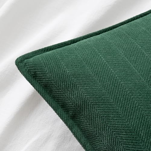 MIULEE 2er Kissenbezug 45x45 Dunkelgrün Chenille Kissenhülle zierkissen – Ansicht 7