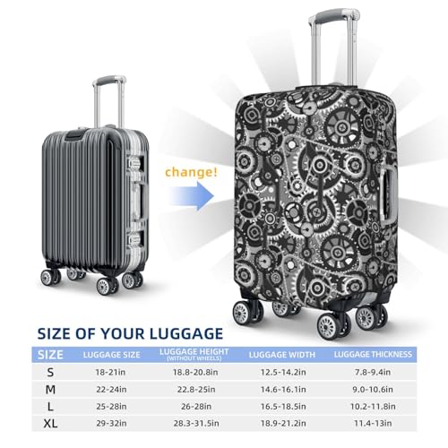 Luggage Cover Protector Suitcase Cover - Traditional gear Pattern Soft Fashion Uitcase Cover for Luggage2