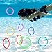 JOYIN Dive Circles Pool Toys, 8 Pcs Colorful Pool Rings for Kids, Underwater Training Swimming Diving Toy for Kids Gifts Summer Swim Water Fun Games