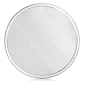 New Star Foodservice 50677 Restaurant-Grade Aluminum Pizza Baking Screen, Seamless, 12-Inch