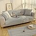 Produktbild YUTJK Anti-rutsch Sofa Abdeckung, Multi-Size Sofa Schutz schonbezug, Sofabezüge, Sofa Arm Covers, Sofa Überwürfe Für Sofa, Dicke Sofabezüge aus Baumwollleinen, für 1/2/3/4 Sitzsofa, Grau