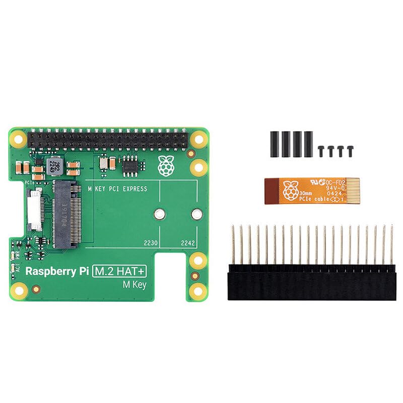 VIDOO Adapter PCIe na M.2 HAT Rozszerzenie Wysokiej Prędkości Obsługa Protokołu M.2 SSD z Kablem 16P-Płyta + Radiator