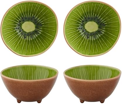 Vista Alegre Bordallo Pinheiro Tropical Fruits مجموعة من 4 Bowls Kiwi