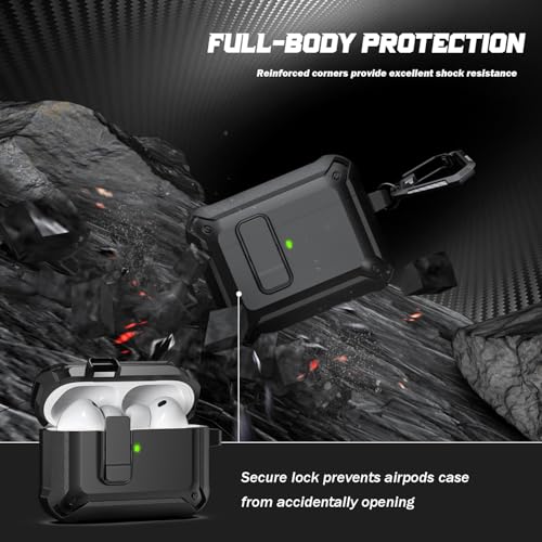 Image of AirPods Pro 3 Case with Lock Magnetic Lid MagSafe, Black