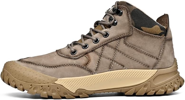 Men's Hiking & Trekking Backpacking Shoes Trail Cross Country Leather High-top