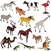 Migration 100 Piece Set of Animal Plastic Figures Playset, Includes Wild, Safari, Zoo, Jungle, Farm, Forest, Desert, Ocean Animals, Birds, Action Toy Figures Accessories and Container