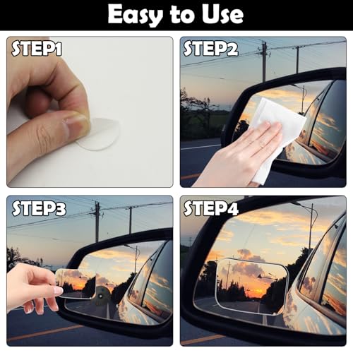 image for HINGTAI 2Pcs Cars Square Blind Spot Mirrors, Car Side Mirror Blindspot