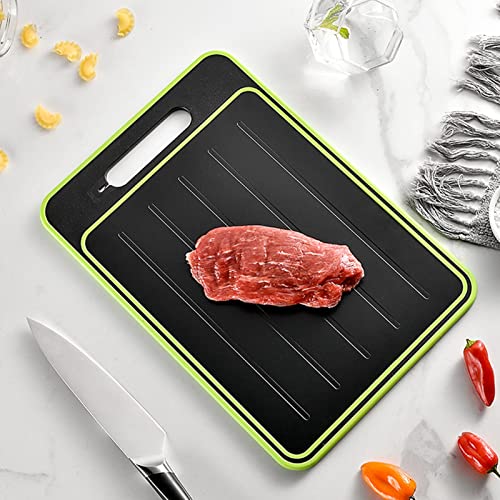 Multifunctional Cutting Board, Rapid Thawing Aluminum Alloy Spray Paint Dual Sided Grinding Chop With A Knife Sharpener Which Can Cut Vegetables, Sharpen Knives And Defrost In One #TOP2