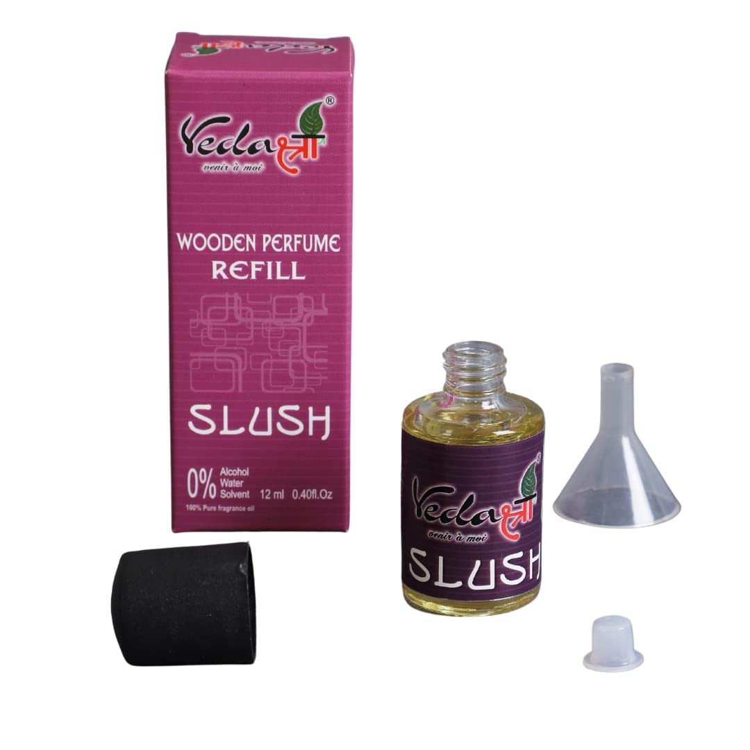 Vedashree Wooden Perfume Refill, Refill for Car Perfume - Slush (12ml) Pure Oil Based Perfume-image-37