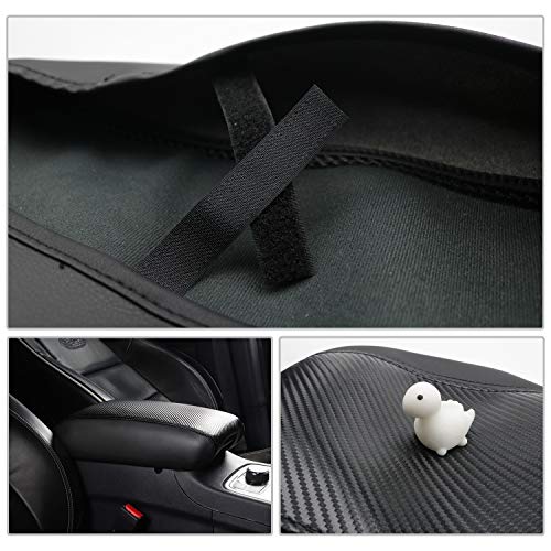 Image of CDEFG Center Console Cover for Grand Cherokee 2011-2019 2020 2021 Armrest Cover Console Lid Pads Supporter Carbon Fiber (Console Cover)