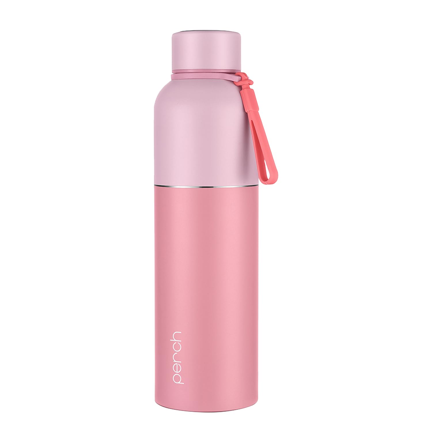 Perch Zenith ISI Certified Hot and Cold Steel Water Bottle 1 LTR, Vacuum Insulated Flask for Adults | BPA-Free, Leakproof | Easy to Carry Bottle for Office, School, Gym (Baby Pink)