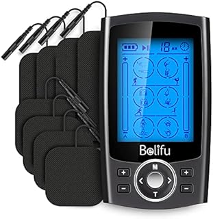 Belifu TENS EMS Unit Muscle Stimulator 24 Modes, Dual Channel TENS Unit, Rechargeable