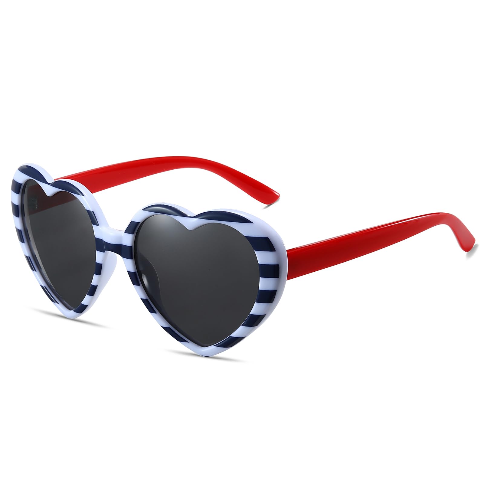Hanj Polarized Large Heart Shaped Sunglasses Trendy Vintage Love Eyeglasses for Women Taylor Accessories