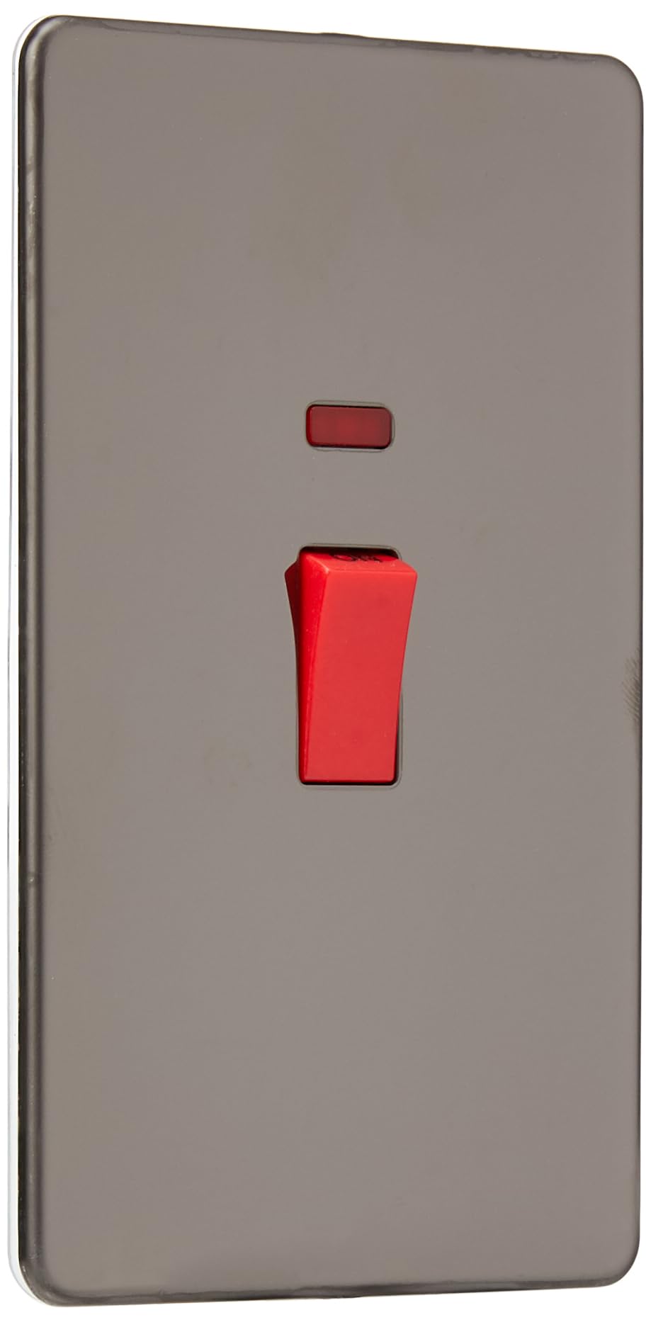 Knightsbridge Black Nickel Sf8332nbn Screwless 45 A 2-Gang Dp Switch, 230 V,