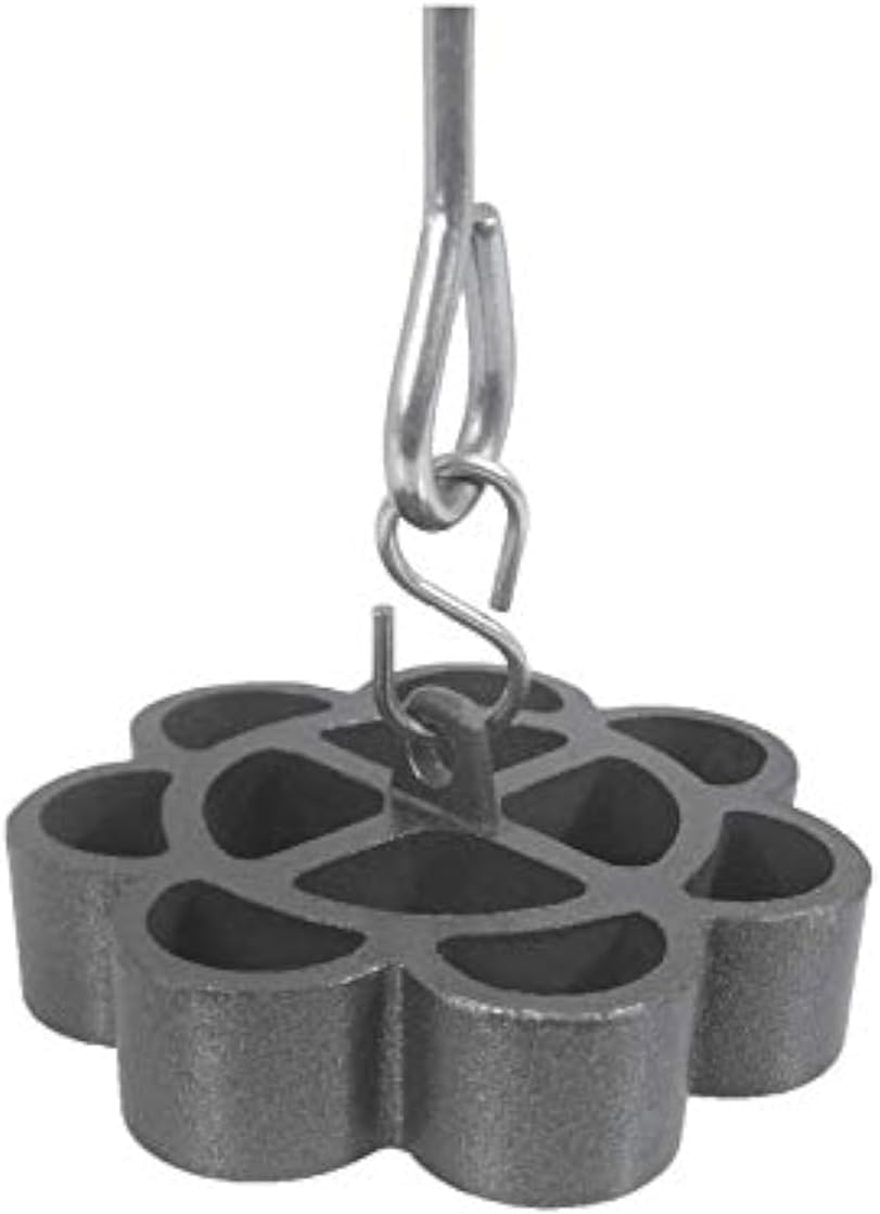 Non Stick Achappam Maker Achappam Mould with Stay Cool Handle Rose Cookie Maker (Black)