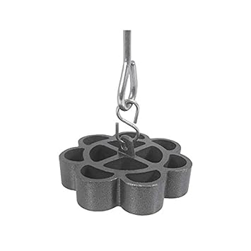 Non Stick Achappam Maker Achappam Mould with Stay Cool Handle Rose Cookie Maker (Black)