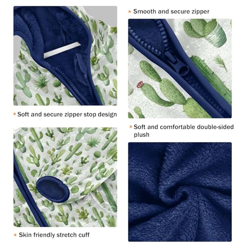 Cactus Boys Fleece Coat,Children's Zip-Up Hoodie Jacket,Baby Warm Fashion Outerwear 3-10T,A1132993