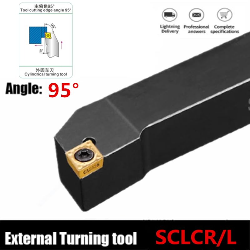 1pc SCLCR/L Turning Tool SCLCR1212H09 SCLCL1616H09 SCLCR2020K09 SCLCR2525M09 External Turning Tool Holder for CCMT09 Carbide Inserts(SCLCL1414H09 Left)
