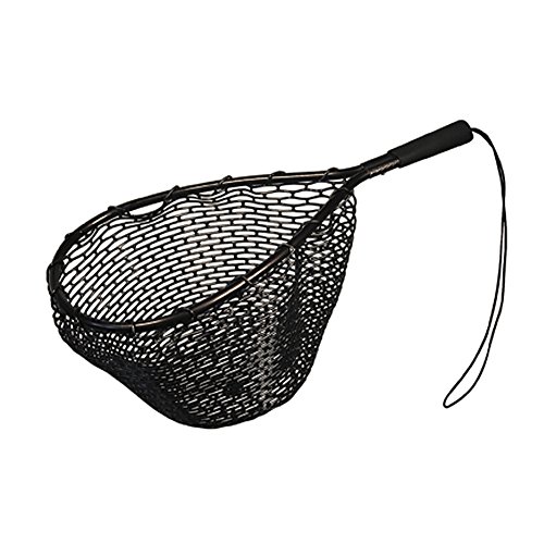 Frabill 3605 Tear Drop Trout Net with 6-Inch Fixed EVA Handle (Rubber Net)