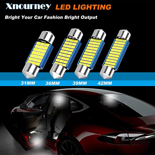 Xnourney 31mm DE3175 LED Festoon Bulbs, 3021 DE3022 DE3023 Bulbs White,12V 21SMD 3014 Chipsets for Car Interior Dome Map Trunk Light,1.22 inches 31mm, 4pcs - Image 6