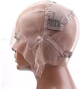 Bella Hair Glueless Full Lace Wig Cap for Making Wigs with Adjustable Straps and Combs (Medium Si...