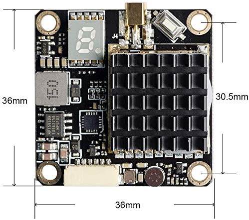 Miniatura 4 de Transmisor conmutable de largo alcance de 5.8 GHz FPV VTX PIT25050010002000 mW compatible con configuración OSD con audio inteligente y micrófono