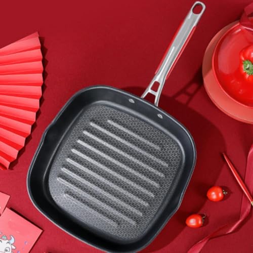 Sartén Wok cuadrada 11 in acero inoxidable antiadherente miniatura 5