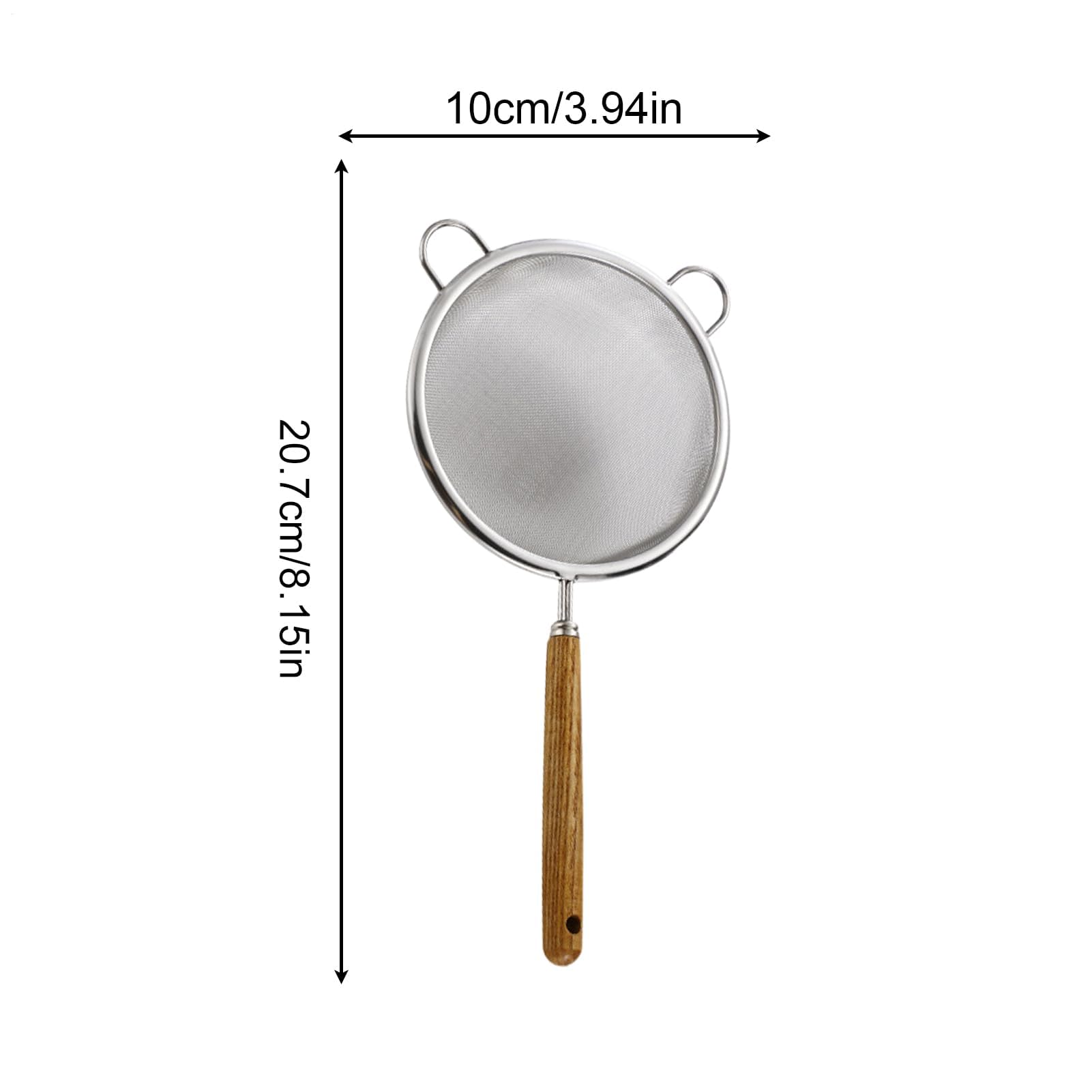 MRKU Coladores de Cocina de Acero Inoxidable, tamiz de harina - Suministros para Hornear de Doble Oreja
