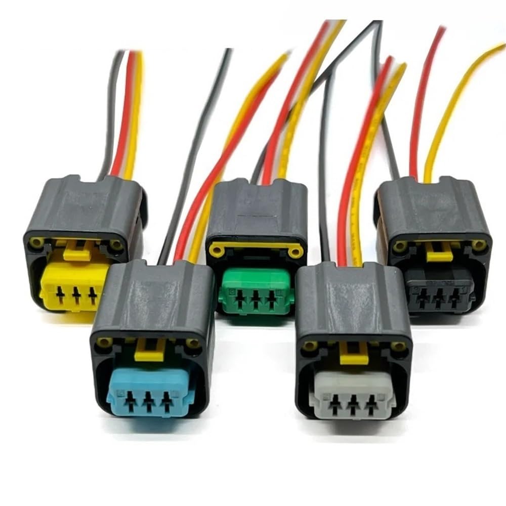 Connettore compatibile con Citroen 3 poli connettore sensore albero motore auto cablaggio cablaggio spina elettronica impermeabile 1801179-1 1801179-2 1801179 (grigio)