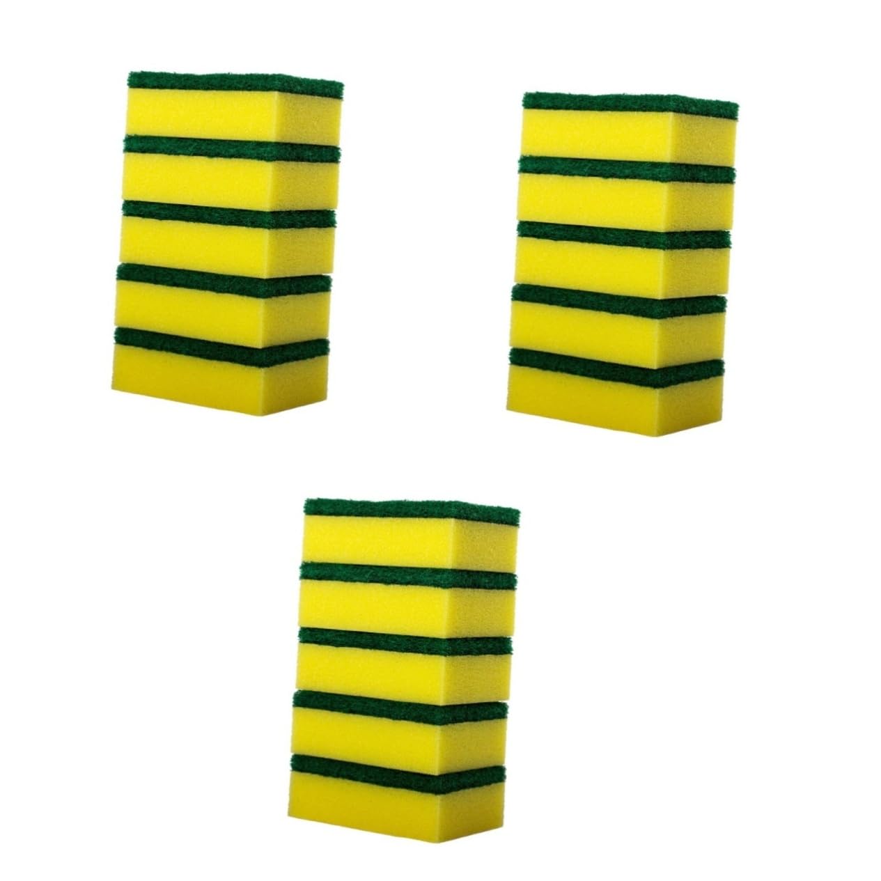 Gatuida 84piezas Esponjas De Limpieza De Cocina Esponjas Antideslizantes para Fregar Platos Material Duradero para Lavaplatos y Tareas De Cocina Amarillo y Verde