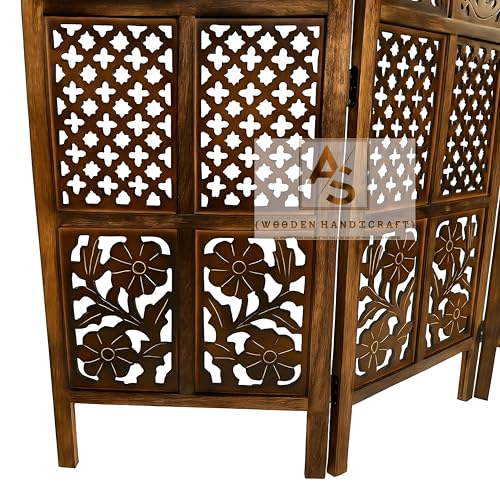 Image of Wooden Partition for Living Rooms Wall Dividers,Screen Separator Wall Divider for Hall Wall Panels for Living Room /Kitchen /Bedroom /Office /Restaurant (4-feet 4 Panel)
