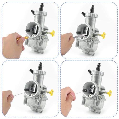 Image of Gosknor Carburetor Jet Cleaning Kit, Torch Tip Dirt Cleaner Set 13 Wires 10 Needles 5 Brushes 1 Pick Tool Kit Suitable for Auto Motorcycles ATV Welder Lawn Equipment Accessories