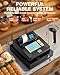 PYY Cash Register for Small Businesses with Scanner - Electronic Caja Registradora para Negocio with Lock Cash Drawer Box, 48 Keys, 8 Digital Dual Display, Retail Restaurant Commercial Supermarket