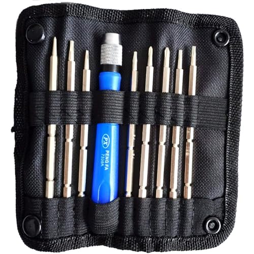 Image of 9 IN 1 Screwdriver Tool Kit for Repairing Mobiles, PDA, Laptop with Screwheads (Pack of 1)